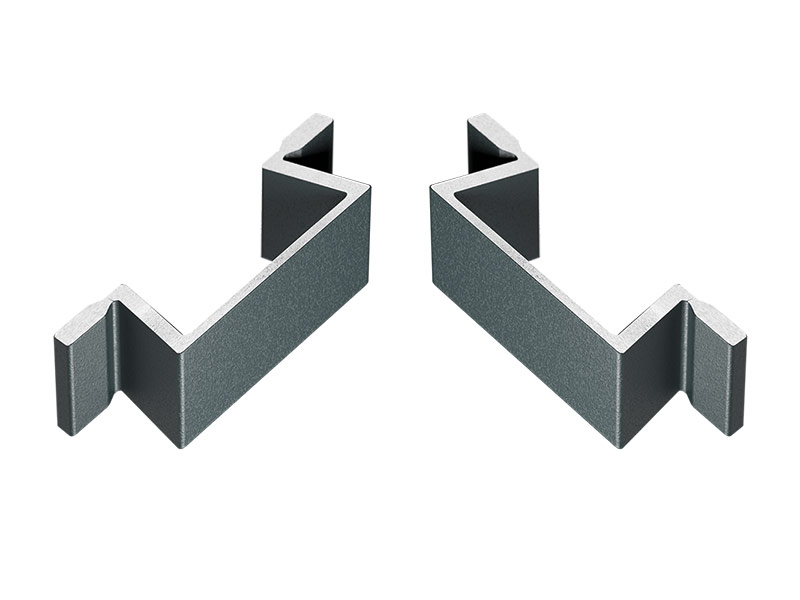 Aluzaun VIDUAL pure Distanzstück links/rechts