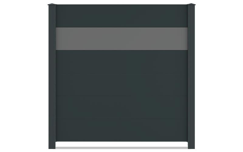 Aluzaun VIDUAL comp 300 WPC für Zusatzdekore
