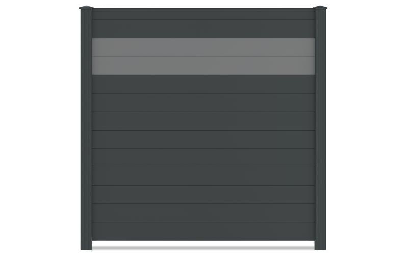 Aluzaun VIDUAL snap 140 |  Klick-Profil 140 x 20 mm für Zusatzdekore