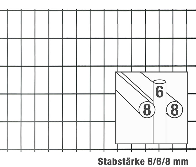 Doppelstabgitter MAX 100 | verzinkt nach DIN EN1461 Maschenweite 100/200 mm 