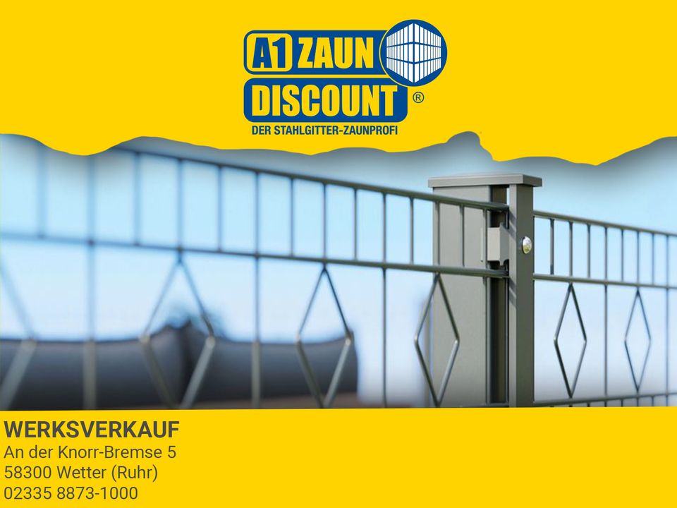 A1 Zaundiscount Doppelstabmatte MALAGA Komplettset Dekorzaun