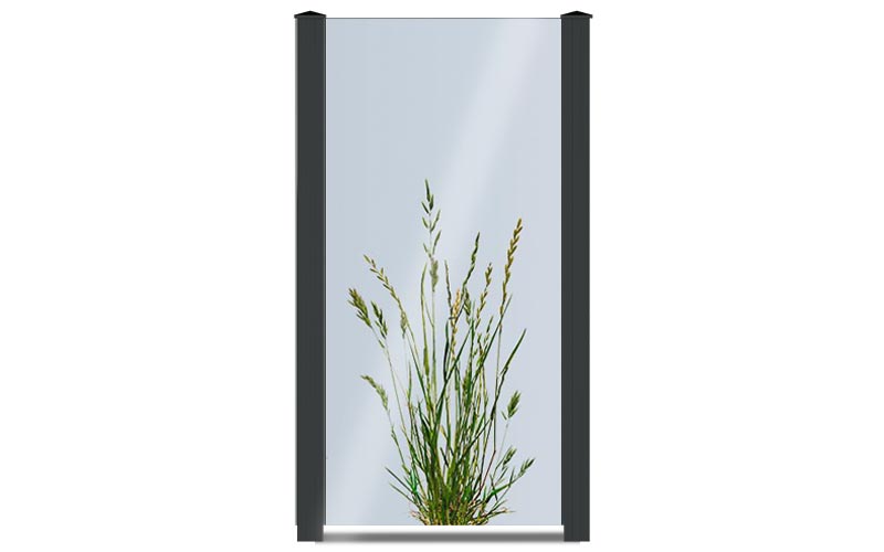 Aluzaun VIDUAL clear | individuelle Glasfüllung Aluzaun VIDUAL clear | individuelle Glasfüllung
