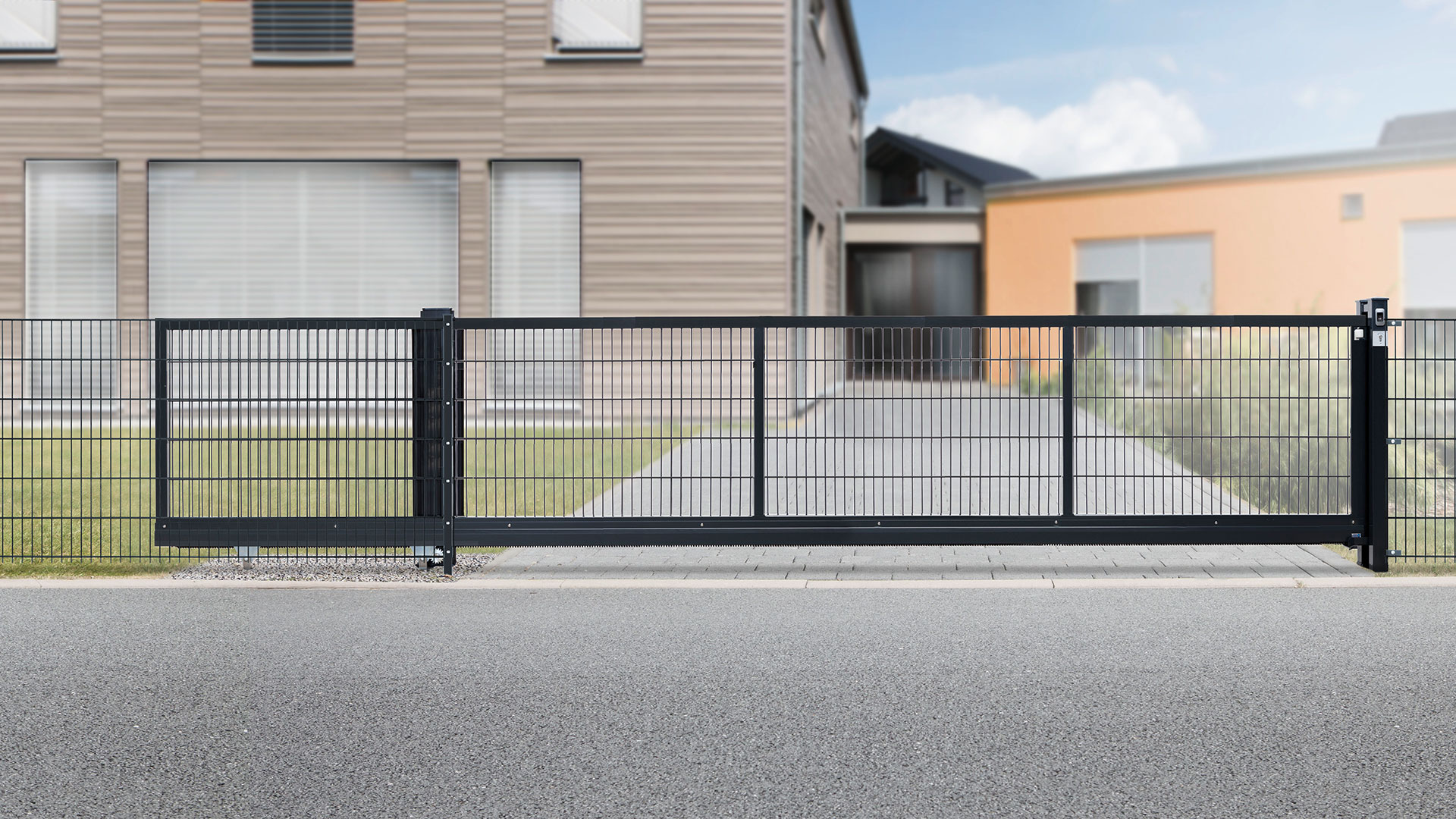 Schiebetor V-Star-F60 - 3500 x 1600 | Moritz 6/5/6 | Handbetrieb | 7016