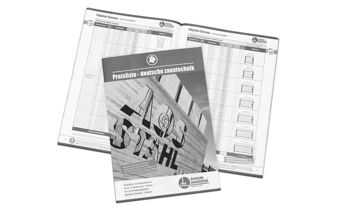 Preisliste Standardprogramm