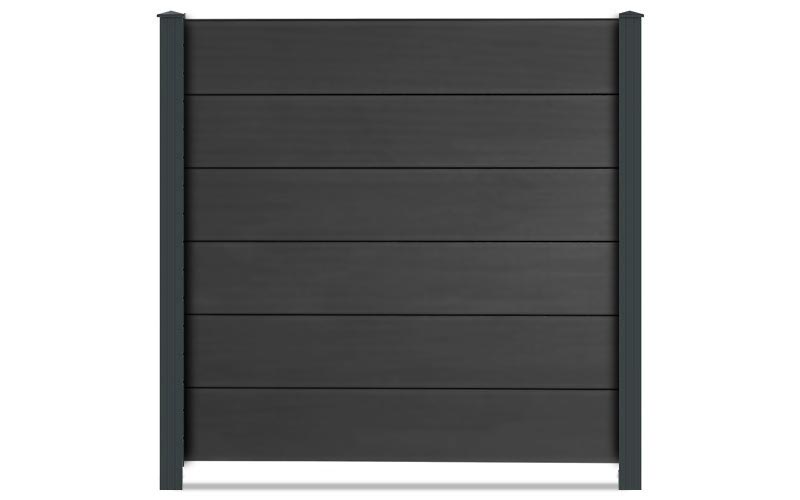 Aluzaun VIDUAL comp 300 WPC Füllung Steck-Profil