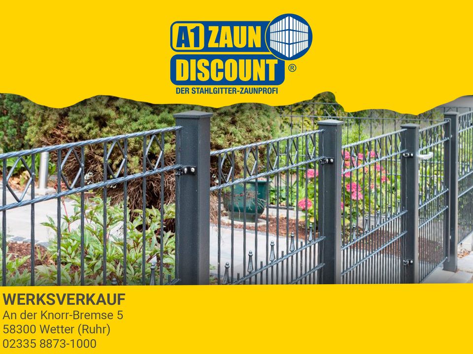 Schmuckzaun Paris 830 x 2510 mm 15 Meter incl. Pfosten RAL7016