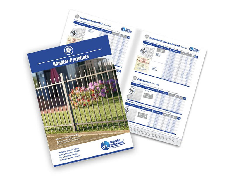 Preisliste Standardprogramm Preisliste Standardprogramm